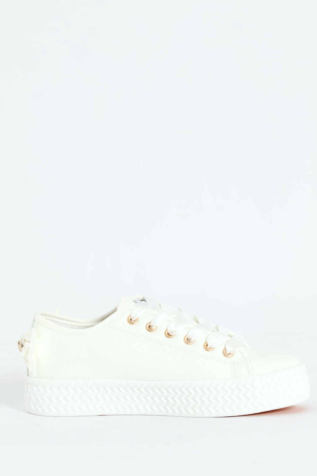 Miah Platform Lace Up Sneaker - White