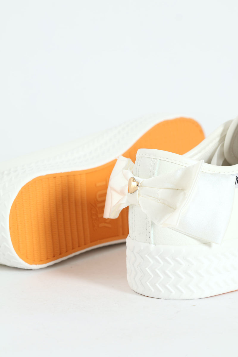 Miah Platform Lace Up Sneaker - White