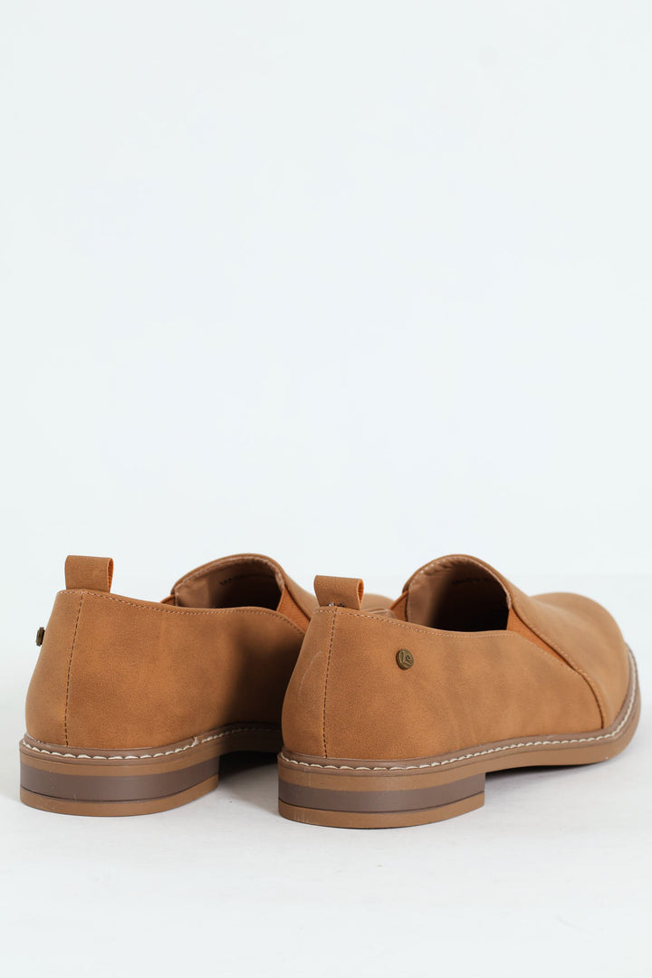 Toulose 2 High Cut Side Gusset Loafer - Camel