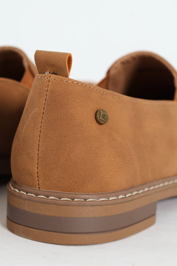 Toulose 2 High Cut Side Gusset Loafer - Camel