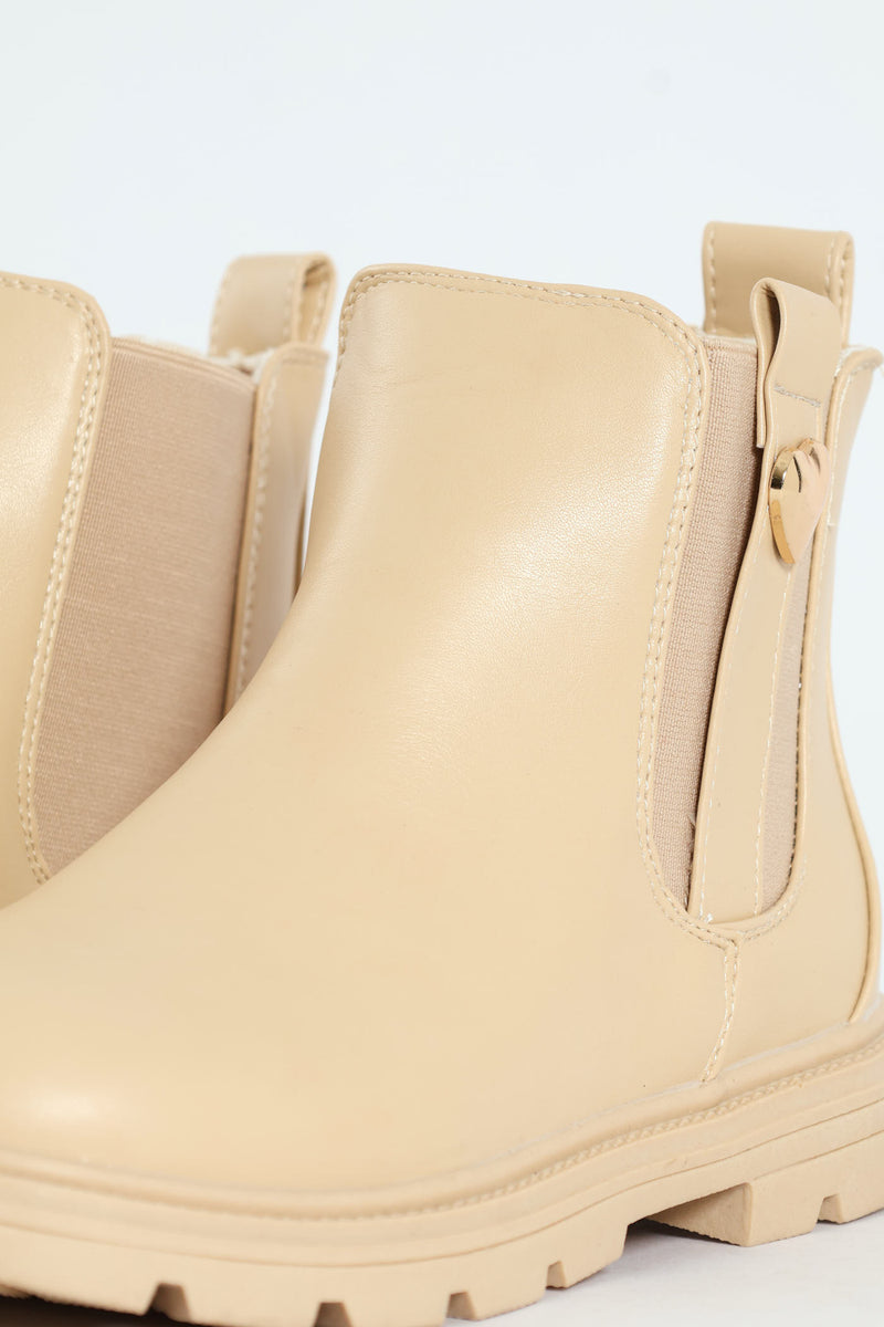 Girls Chelsea Boot - Stone
