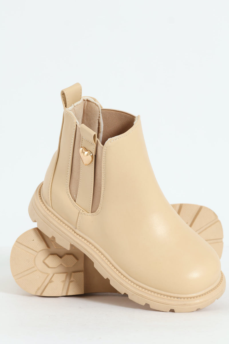 Girls Chelsea Boot - Stone