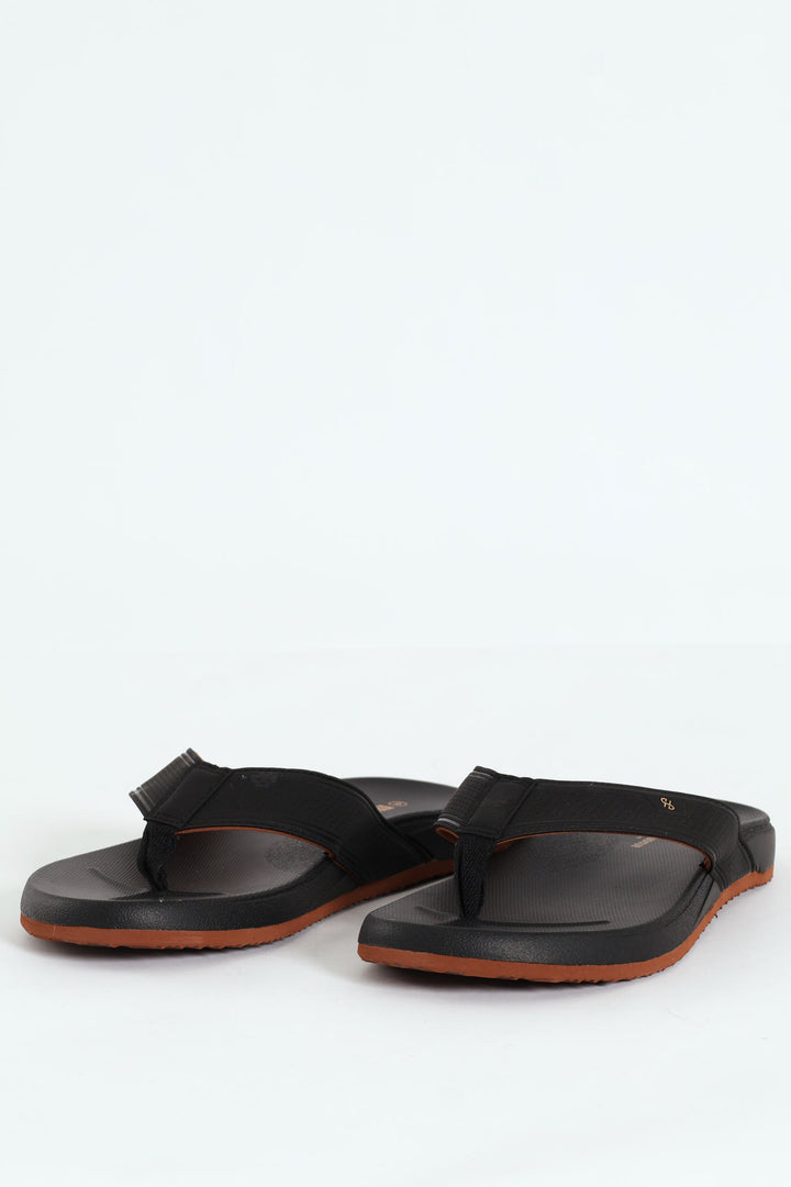 Ultra Soft Wide Vamp Sandal - Black