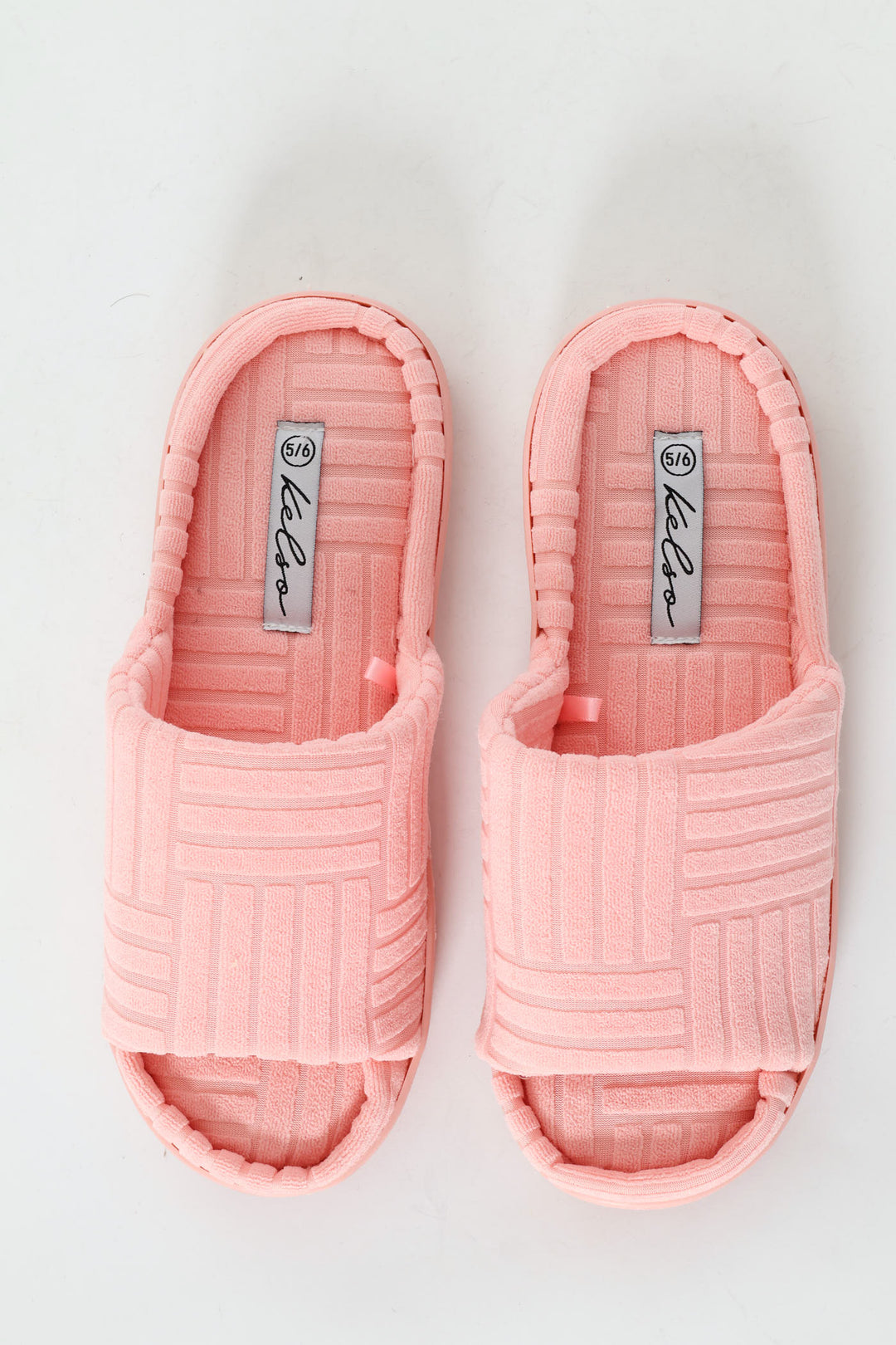 Embossed Mule Slipper On Bucket Outsole - Pink