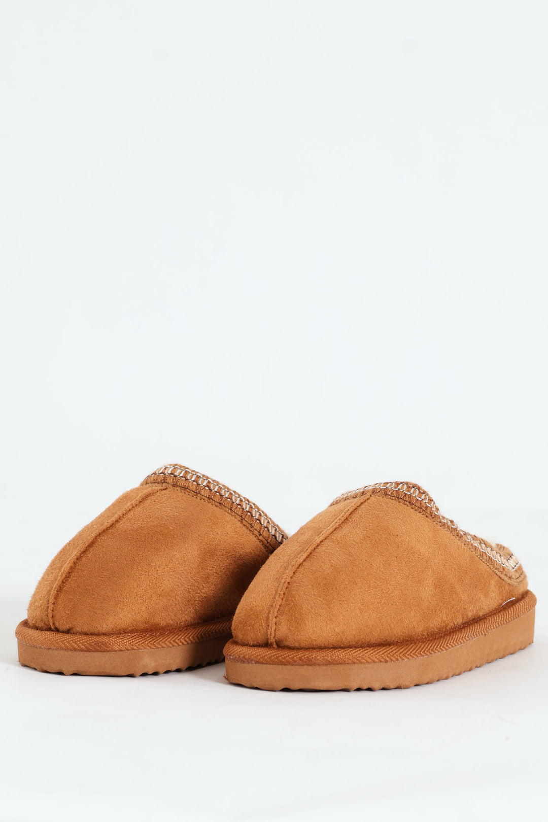 Girls Eskimo Edging Stich Slipper - Tan