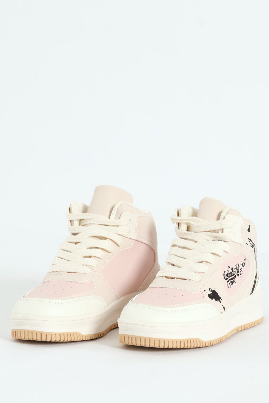 Girls Graffiti Hitop Sneaker - Blush