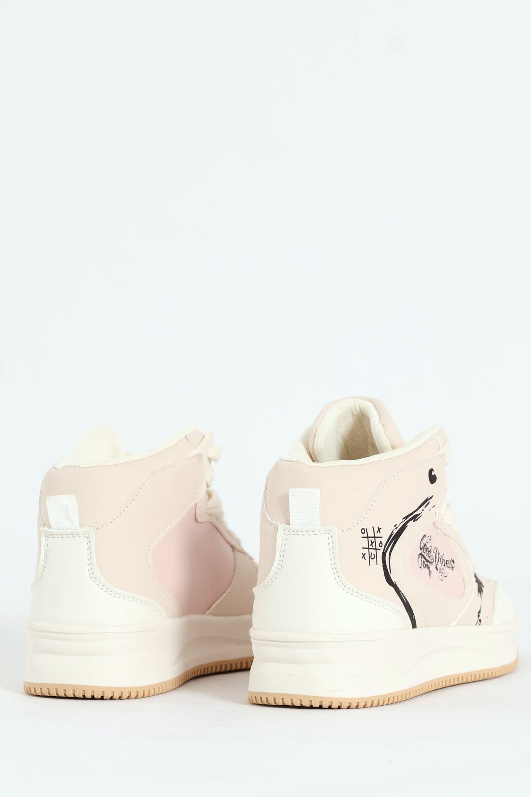 Girls Graffiti Hitop Sneaker - Blush