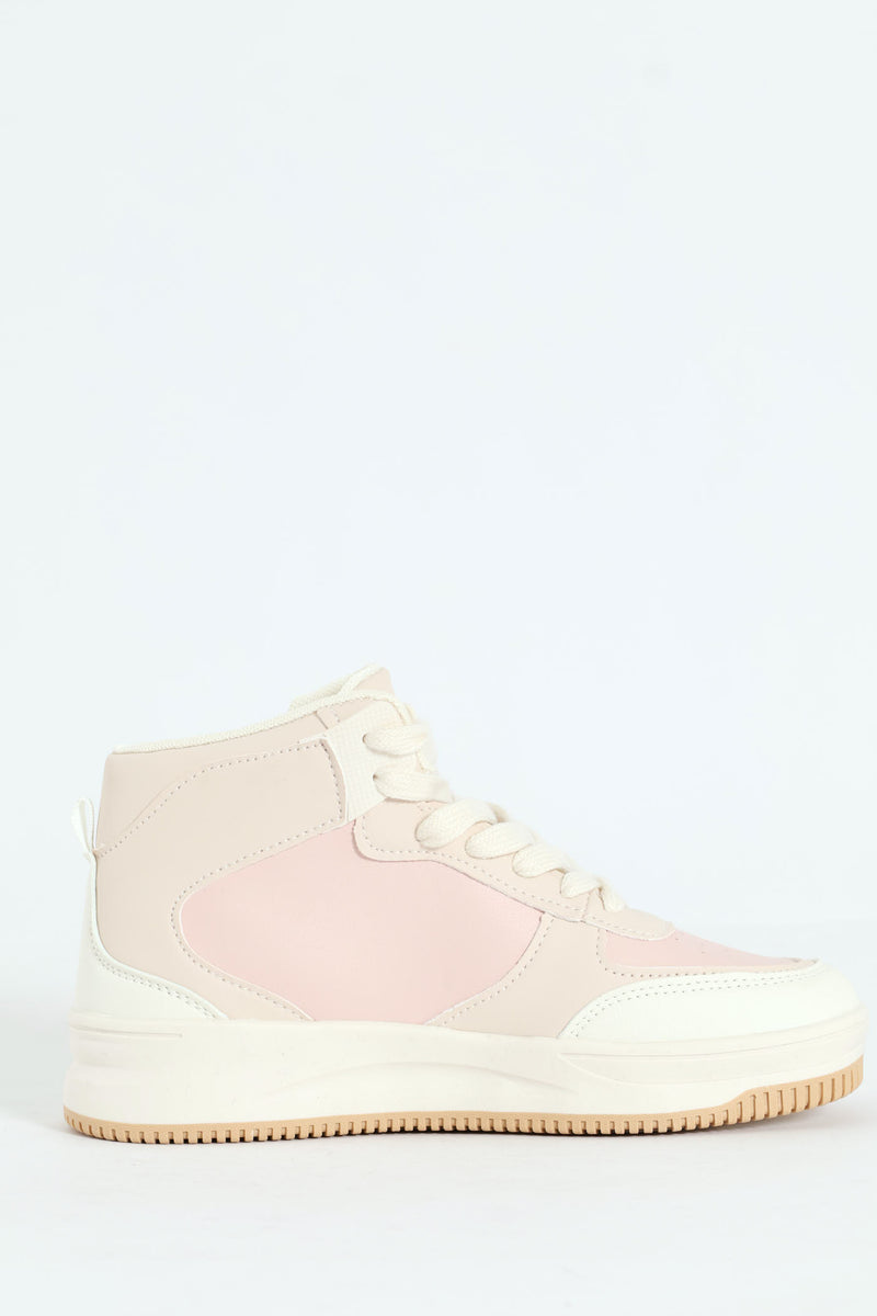 Girls Graffiti Hitop Sneaker - Blush