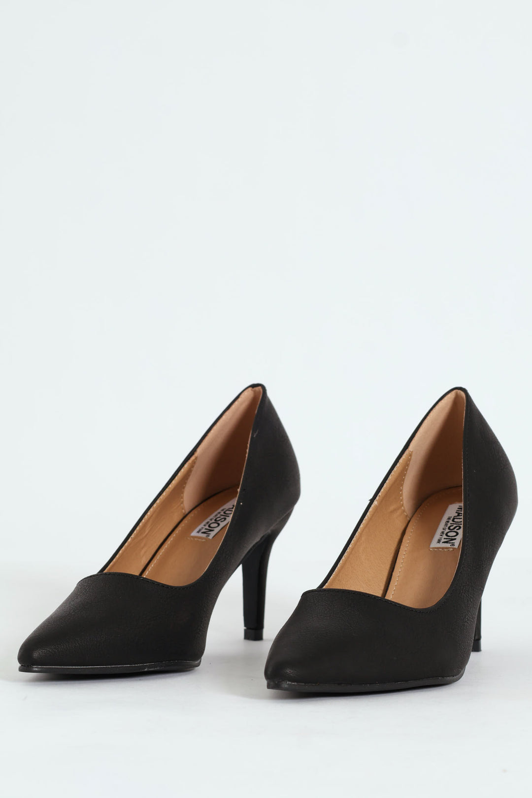 Madison Pointed Toe Stiletto Court Heel - Black