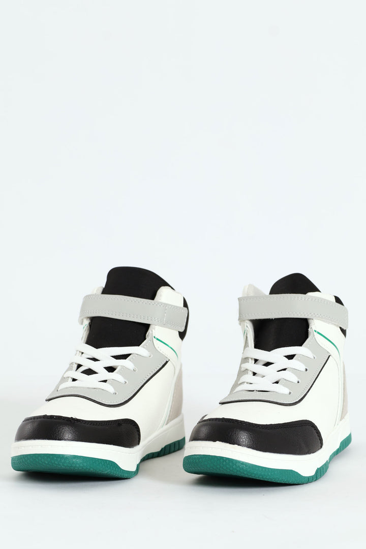 Boys Hitop Sneaker - White