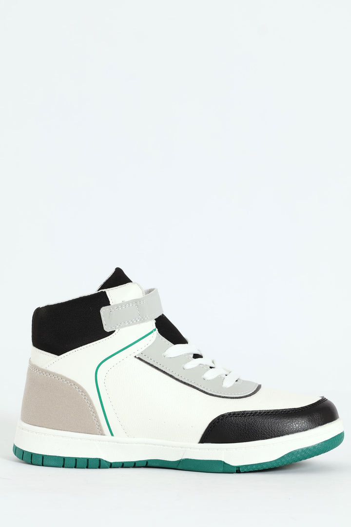 Boys Hitop Sneaker - White