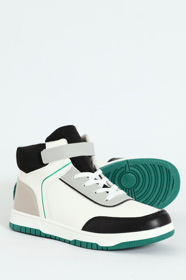 Boys Hitop Sneaker - White