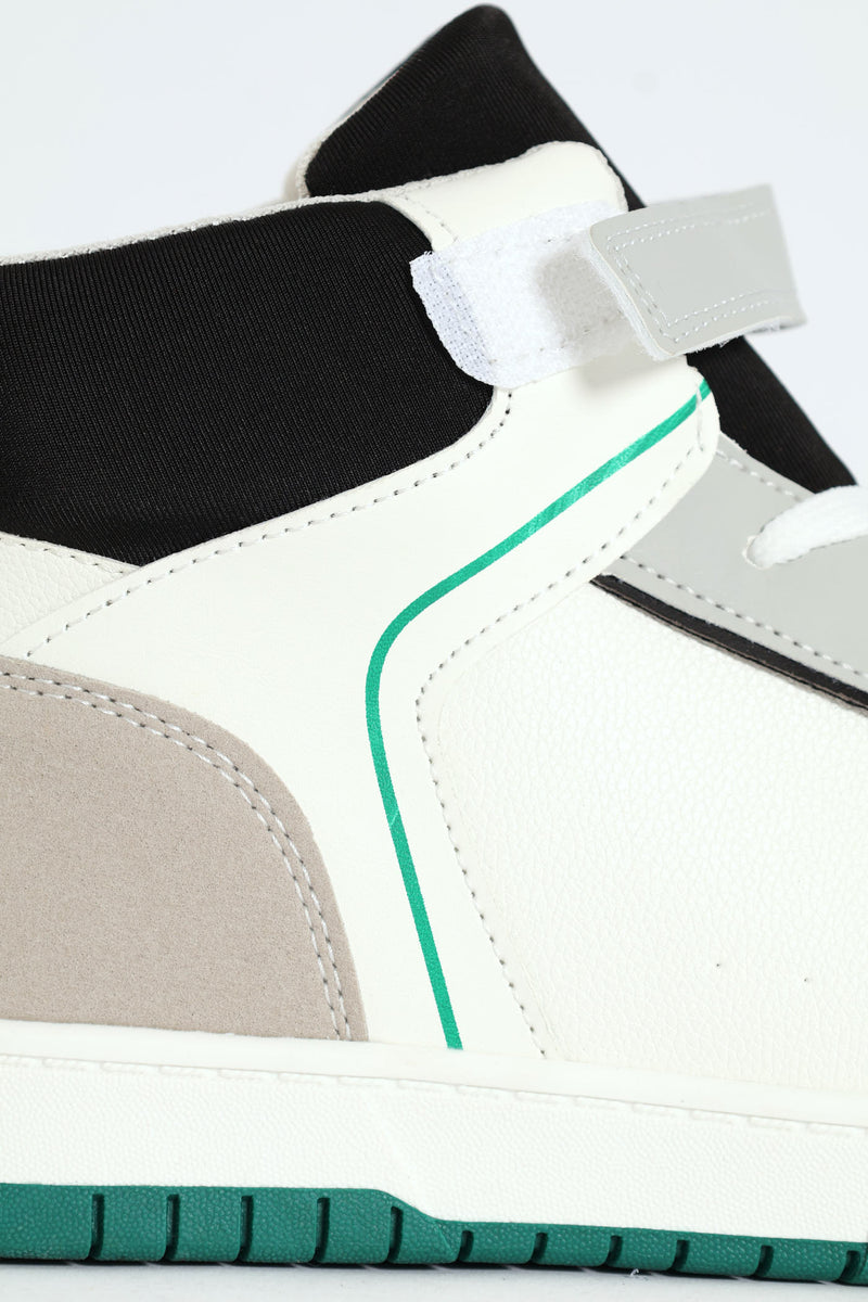 Boys Hitop Sneaker - White