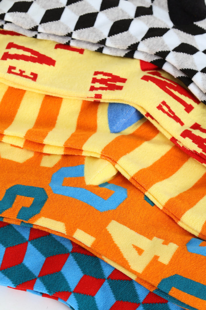 Boys 5 Pack Multi Coloured Happi Anklet Socks - Multi