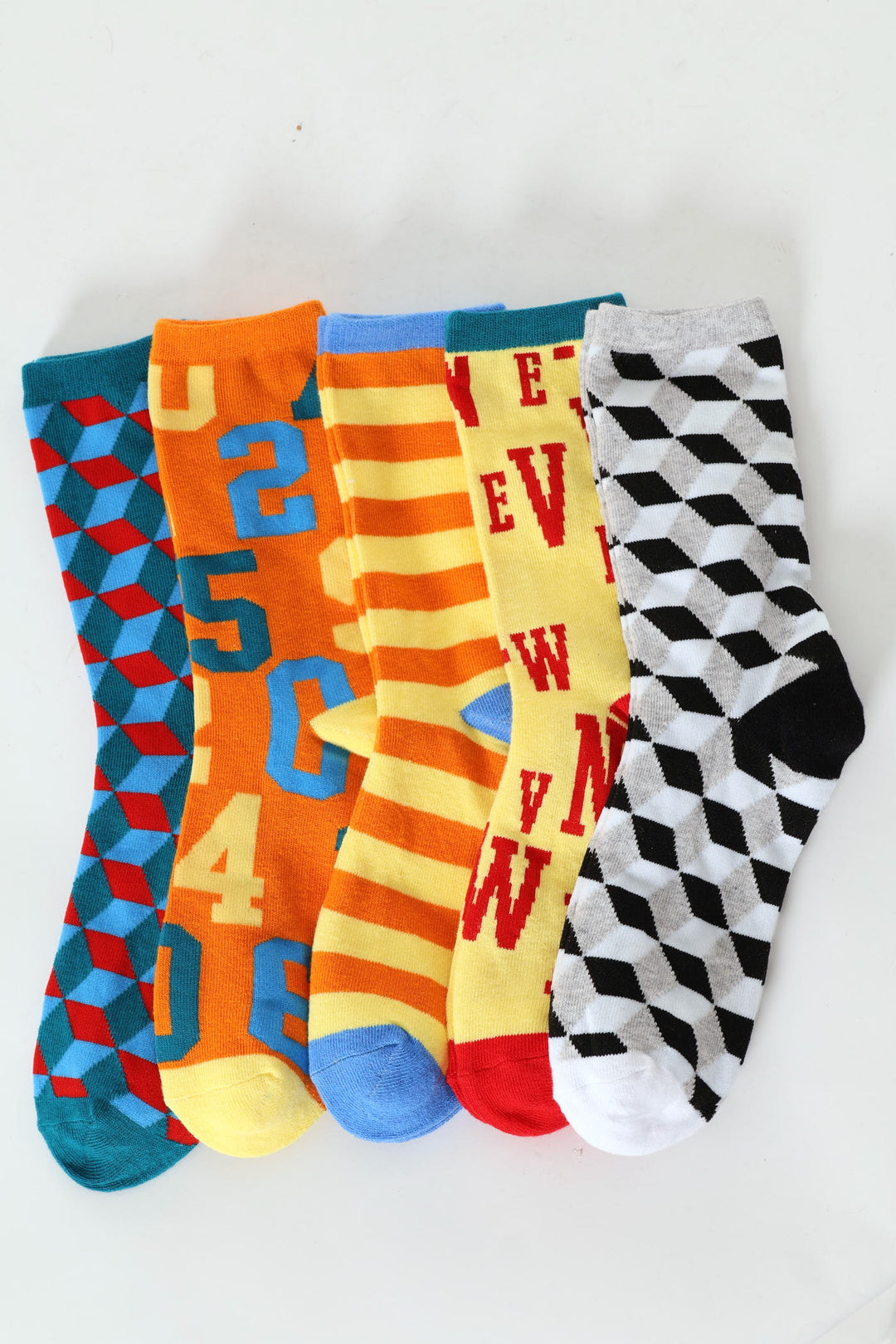 Boys 5 Pack Multi Coloured Happi Anklet Socks - Multi