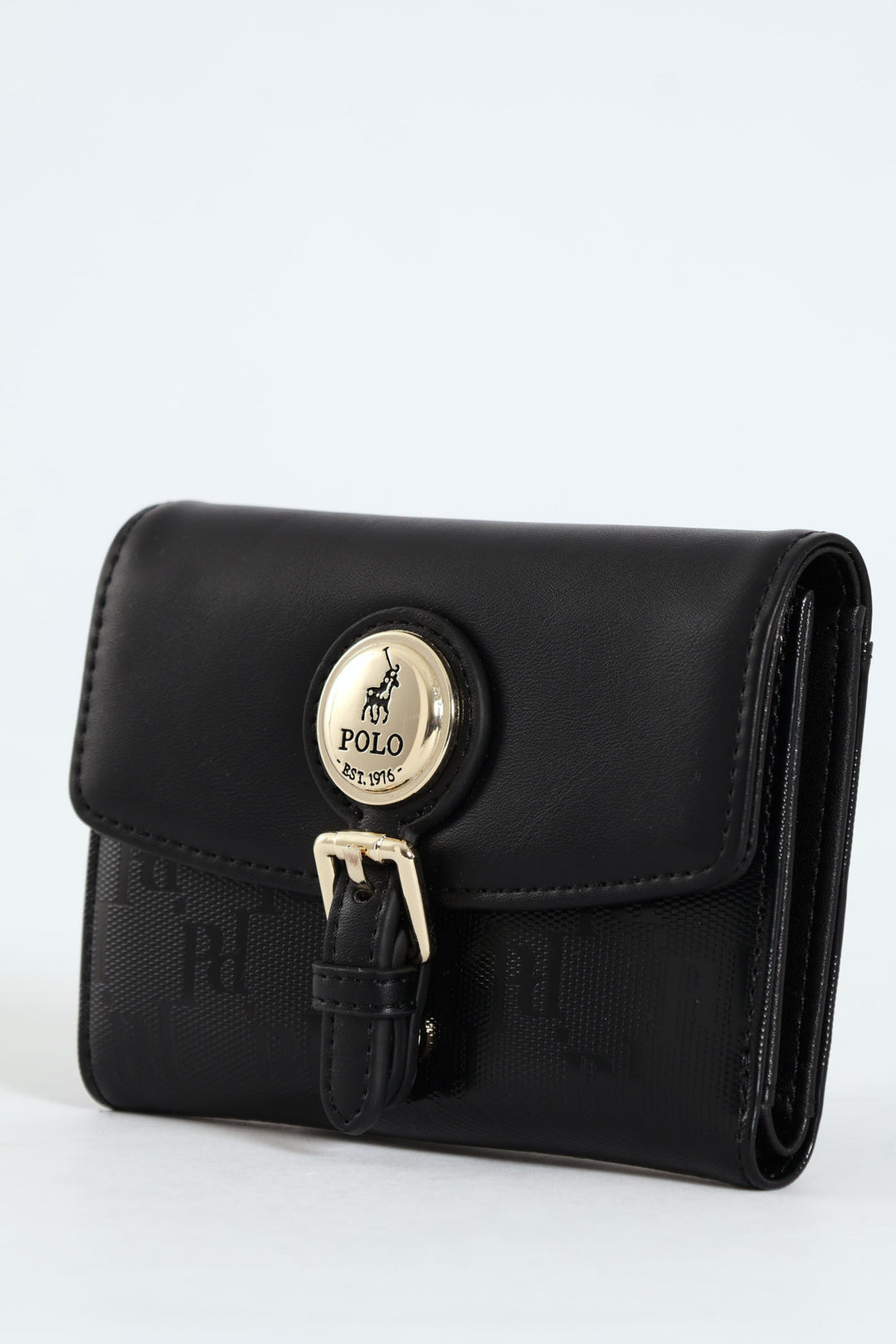 Savoy Compact Trifold Purse - Black