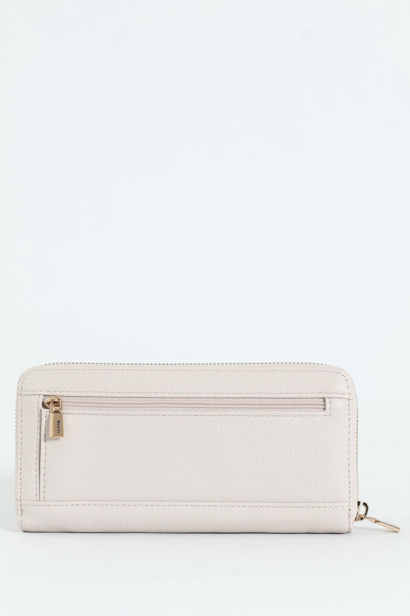 Laurel Large Zip Around Purse - Ivory