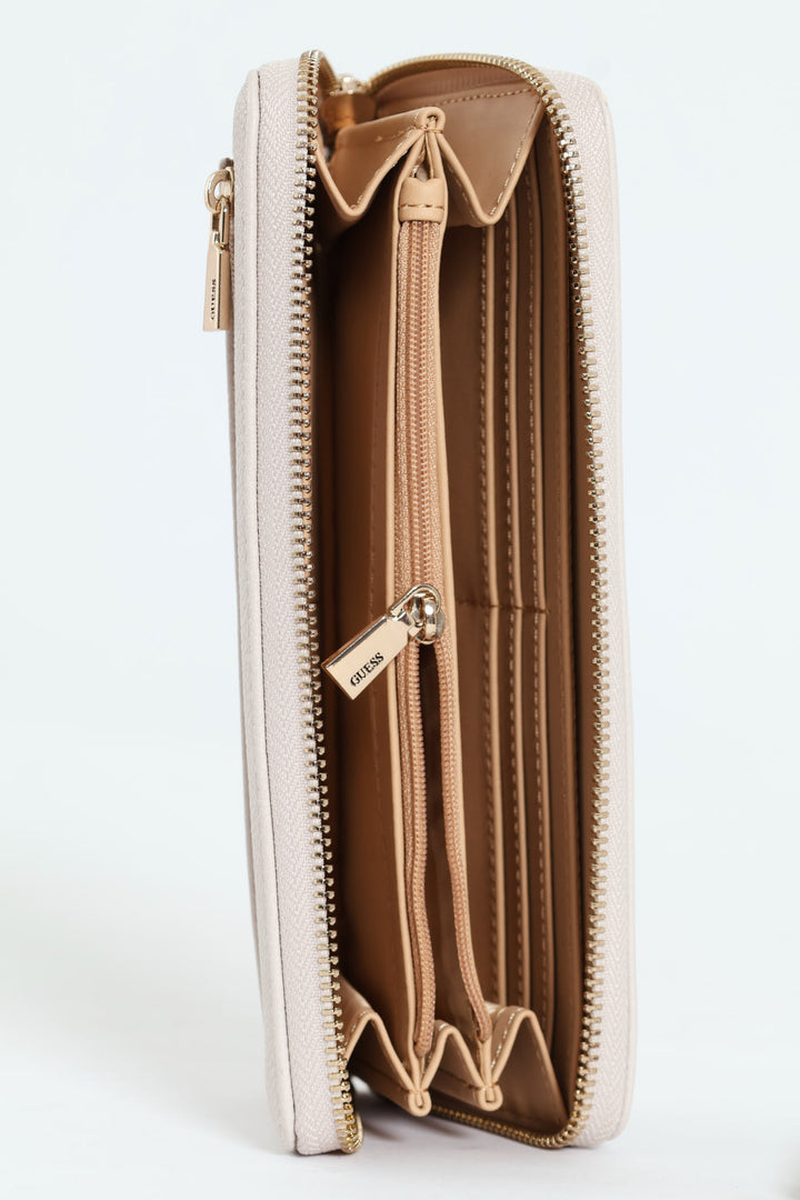 Laurel Large Zip Around Purse - Ivory