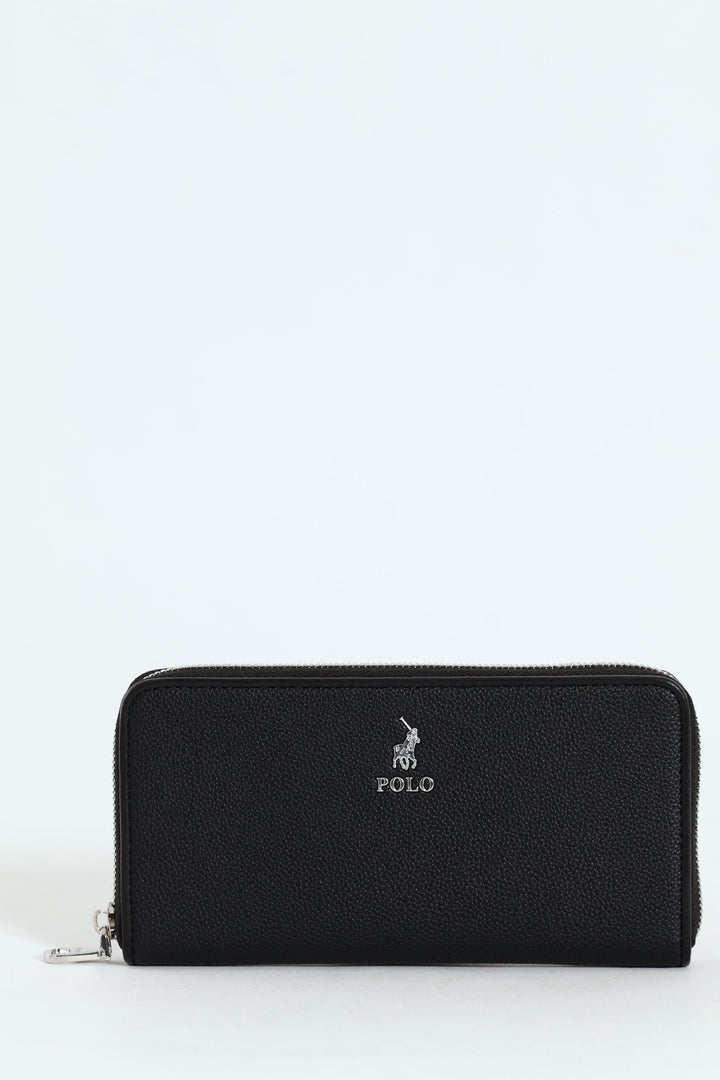 Lyon Zip Around Purse - Black