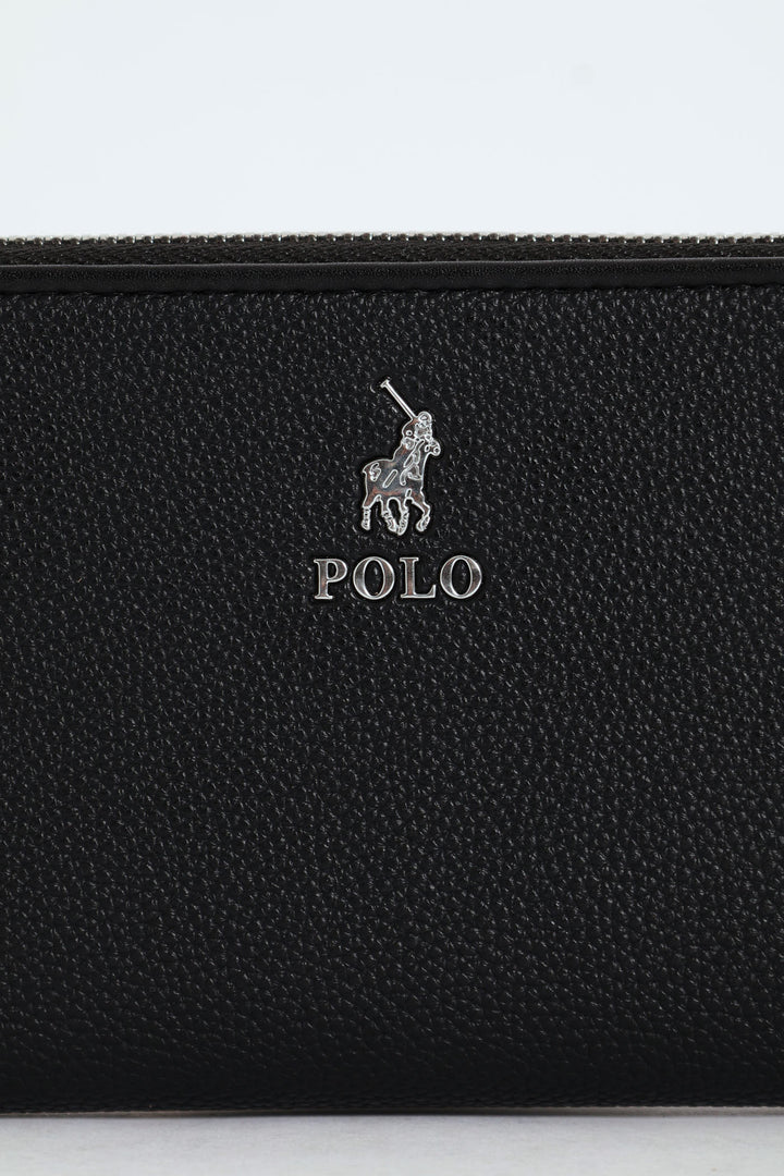 Lyon Zip Around Purse - Black