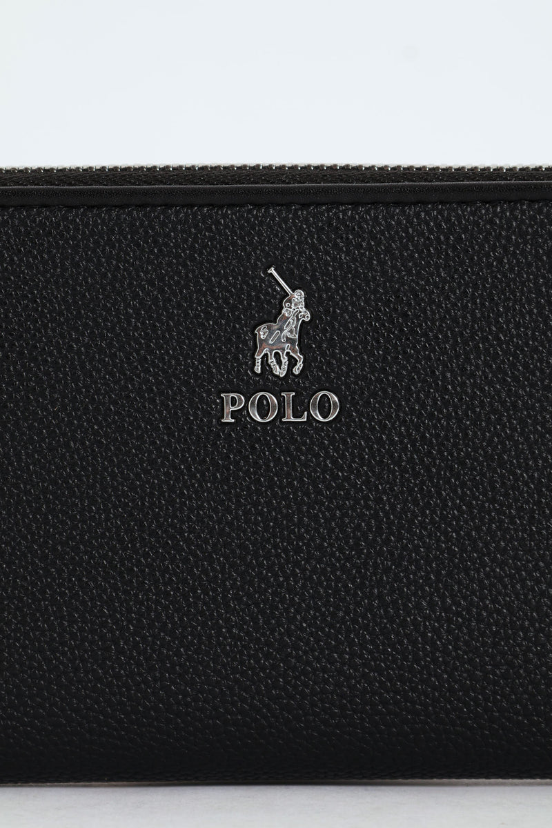 Lyon Zip Around Purse - Black