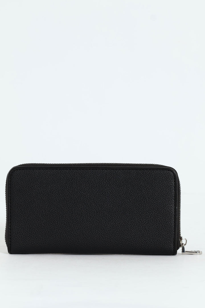 Lyon Zip Around Purse - Black