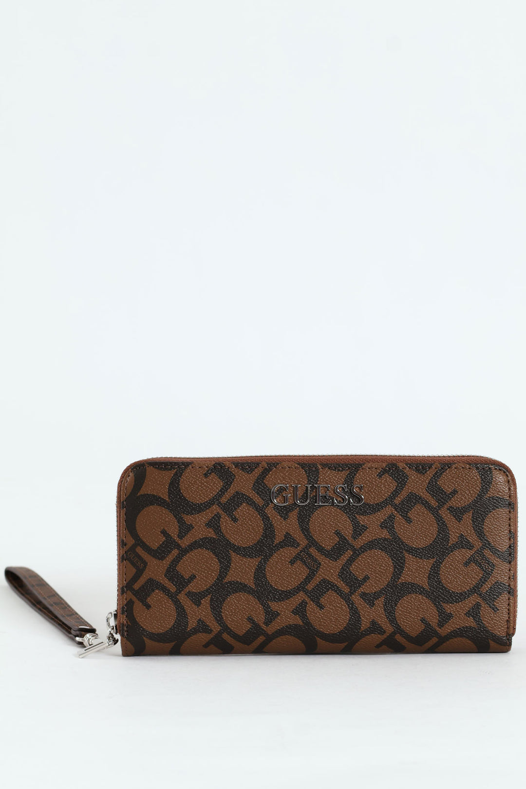 Abbas Large Zip Around Purse - Dark Brown