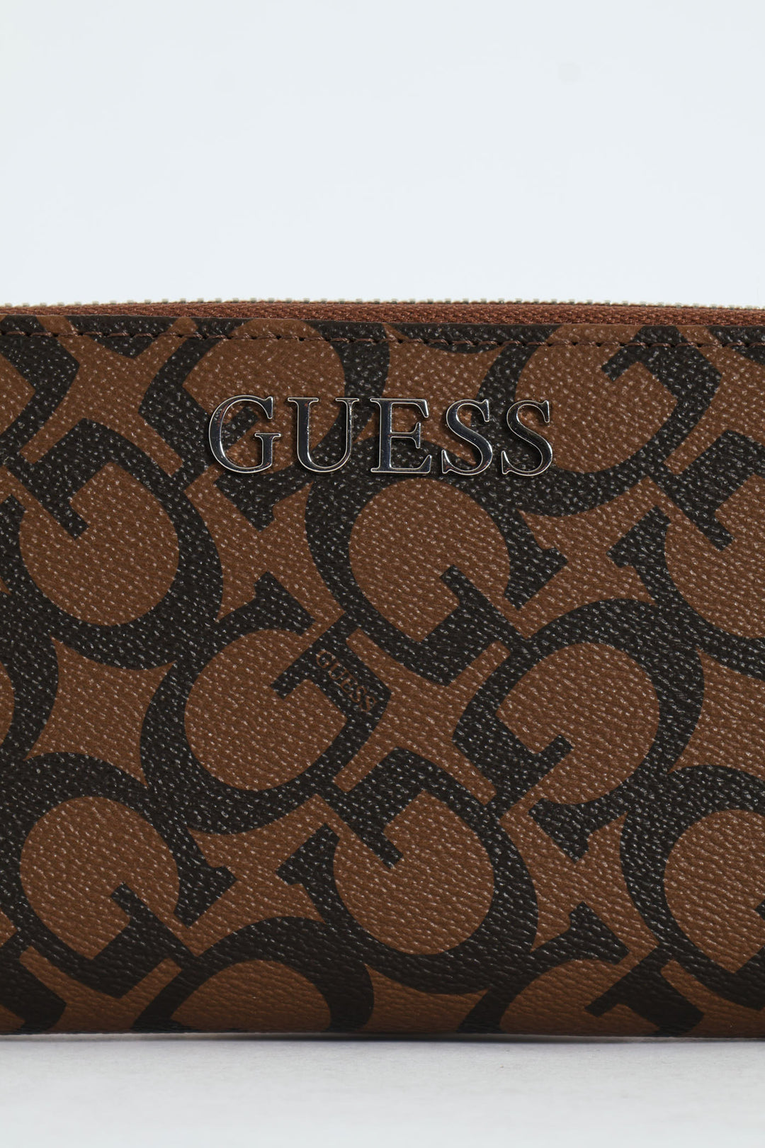 Abbas Large Zip Around Purse - Dark Brown