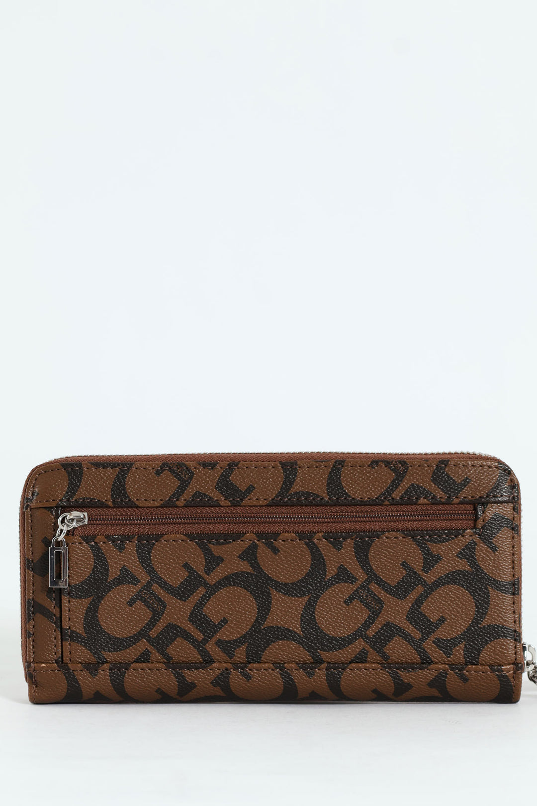 Abbas Large Zip Around Purse - Dark Brown