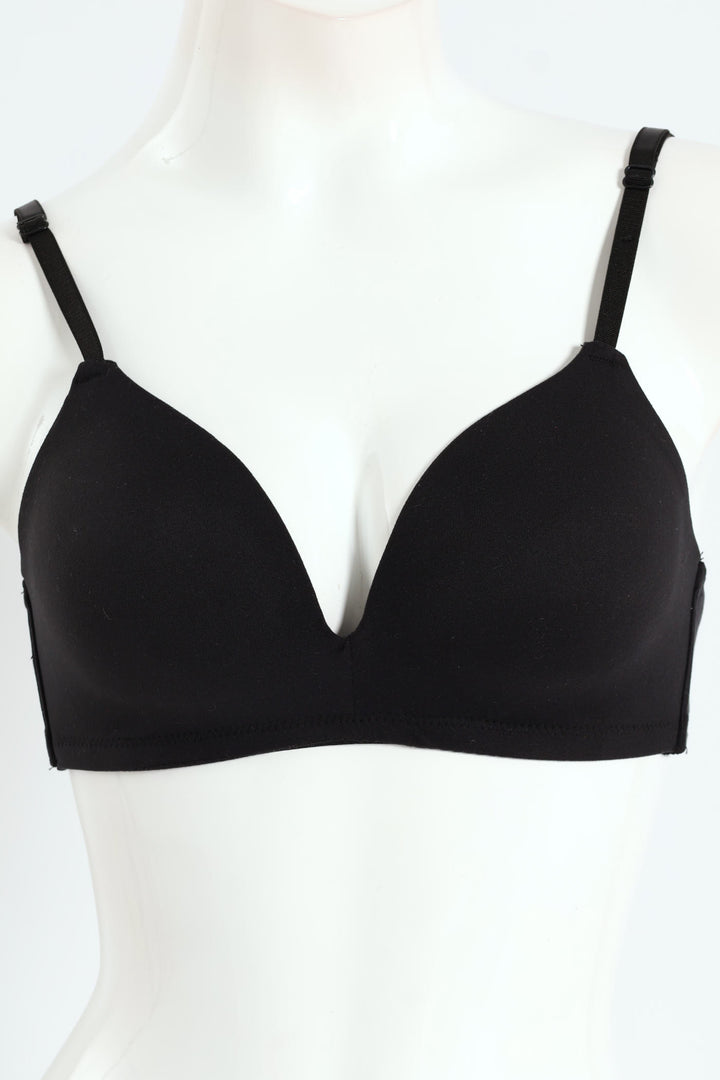 2 Pack Soft Touch Moulded Wire Free Bra - Black/White