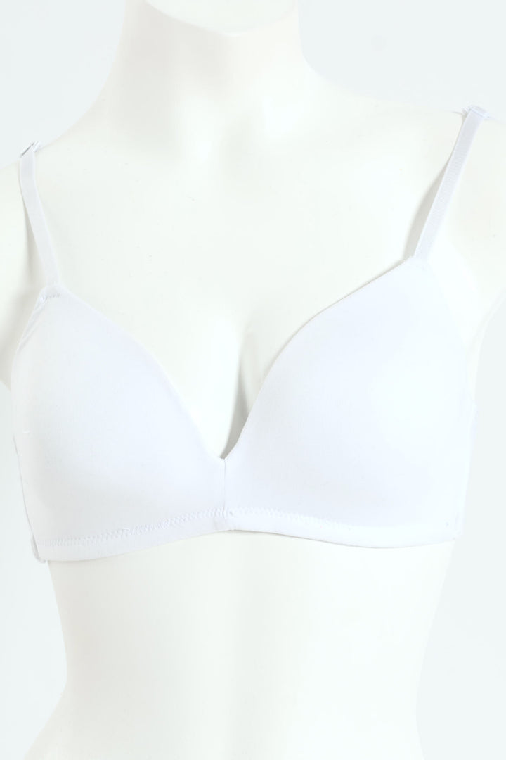 2 Pack Soft Touch Moulded Wire Free Bra - Black/White