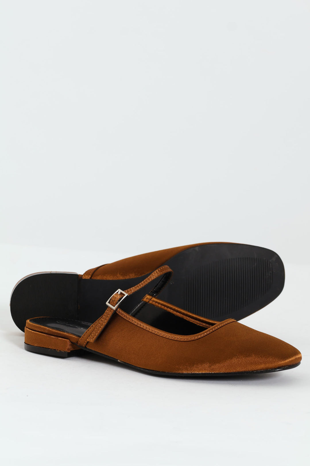 Satin Square Toe Push In - Bronze