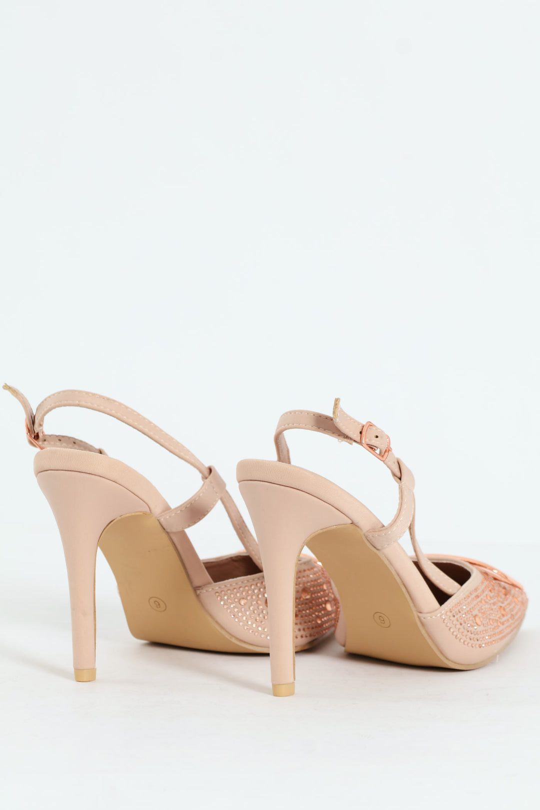Irridescent Pointy Pump Stiletto Heel - Rose Gold