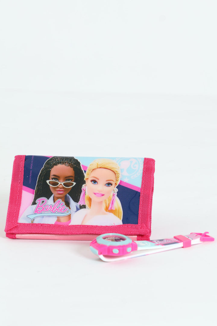 Pre-Girls Barbie Watch & Wallet Set - Pink