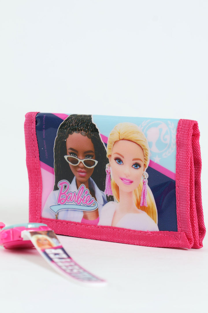 Pre-Girls Barbie Watch & Wallet Set - Pink