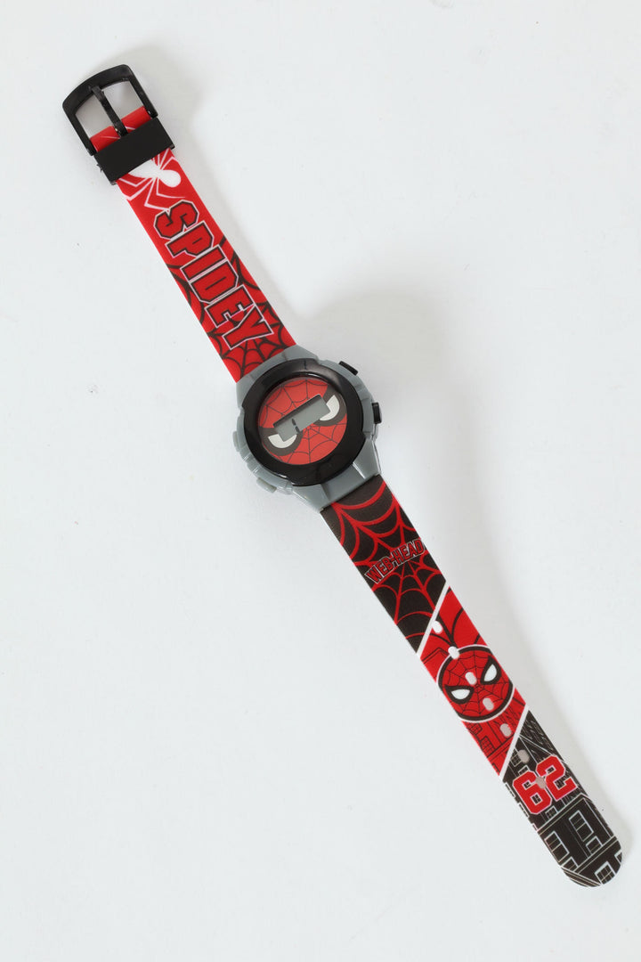 Pre-Boys Spider-Man Watch Wallet Set - Red