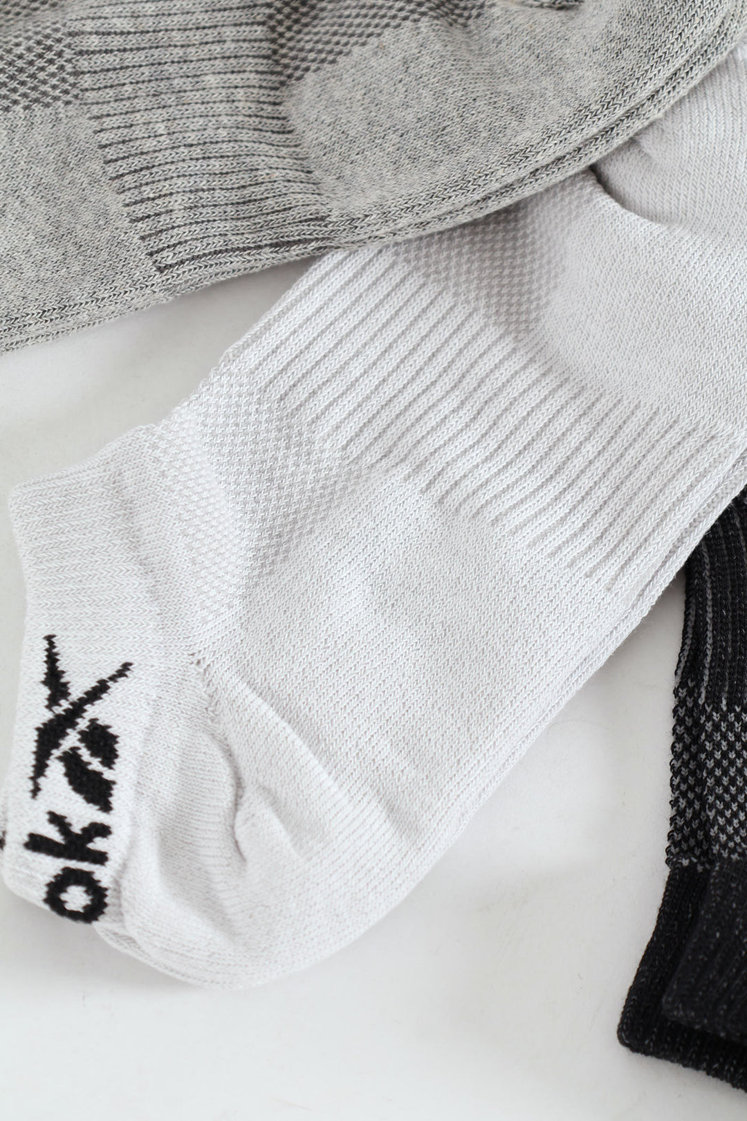 3 Pack Sport Lowcut Socks - White/Black/Grey