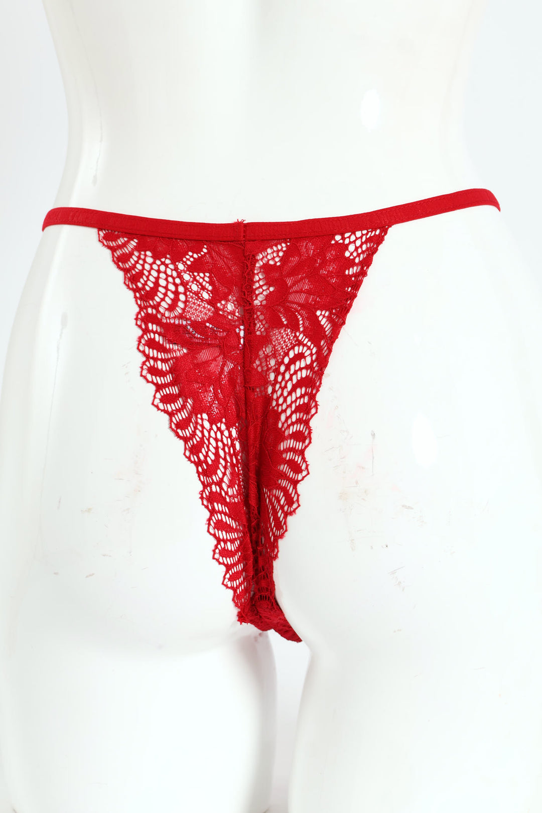 3 Pack Galloon Lace Brazilian Panties - Red/Black/Milk