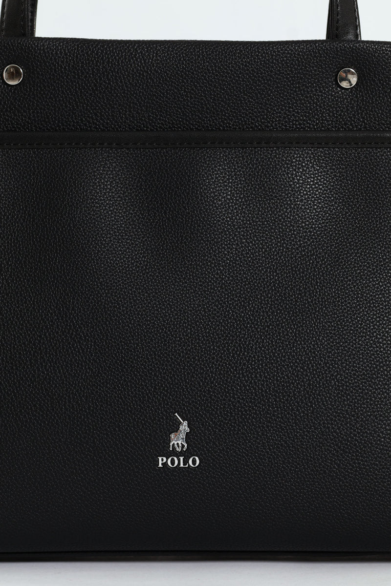 Lyon Casual Medium Tote Bag - Black