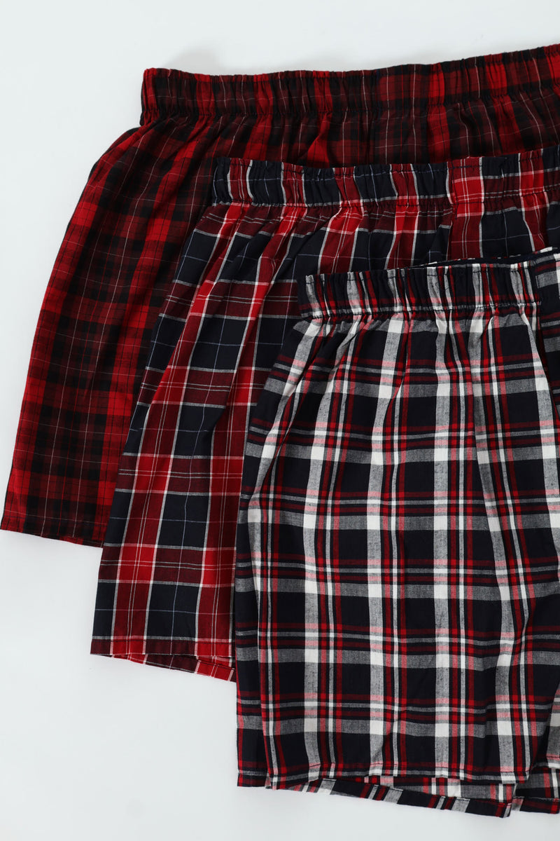 3 Pack Boxers  - Red