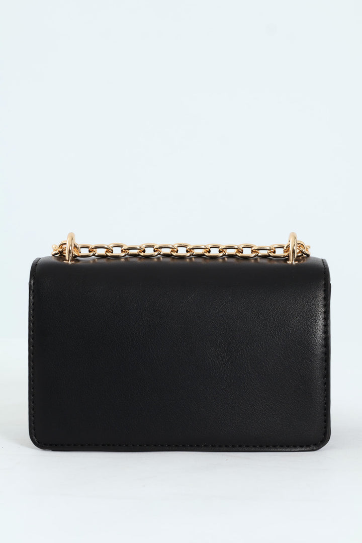 Structured Crossbody Bag - Black