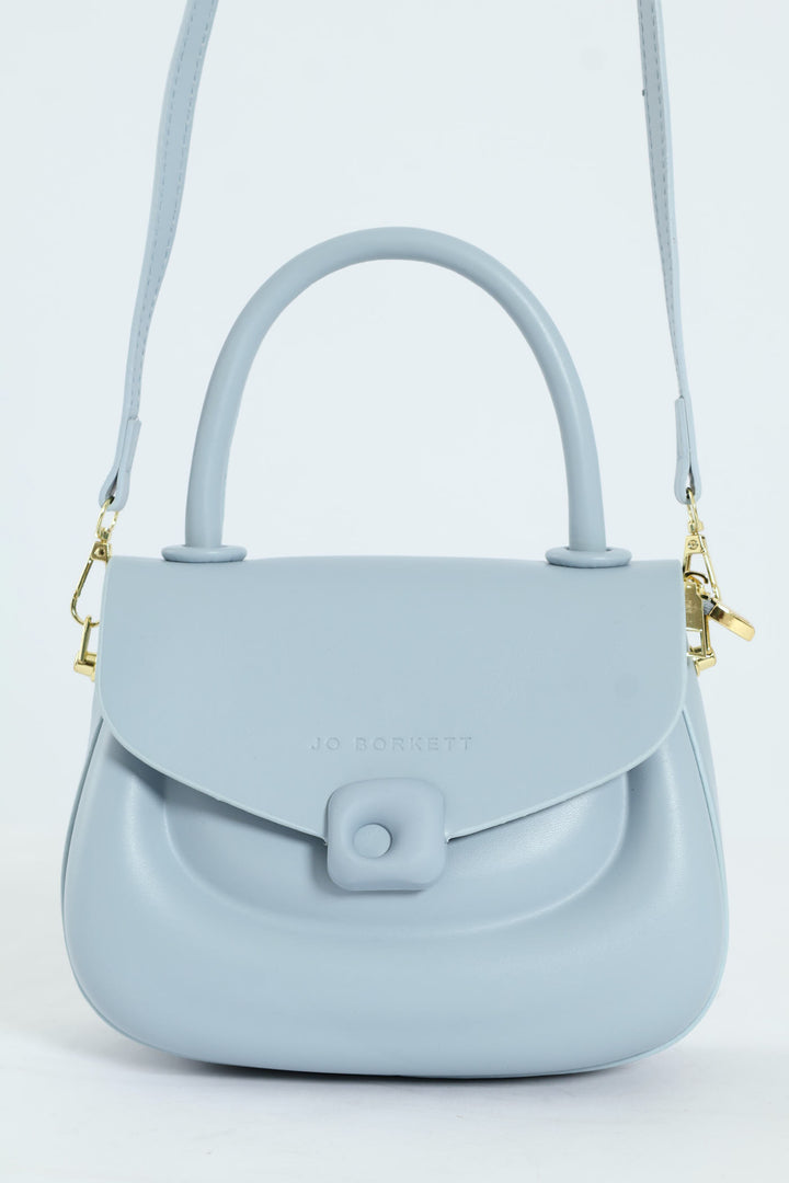 Florence Flap Bag With Top Handle - Blue