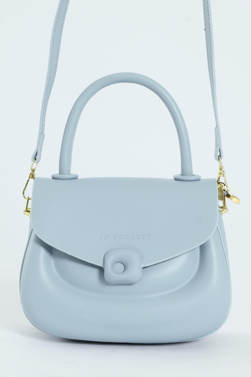 Florence Flap Bag With Top Handle - Blue