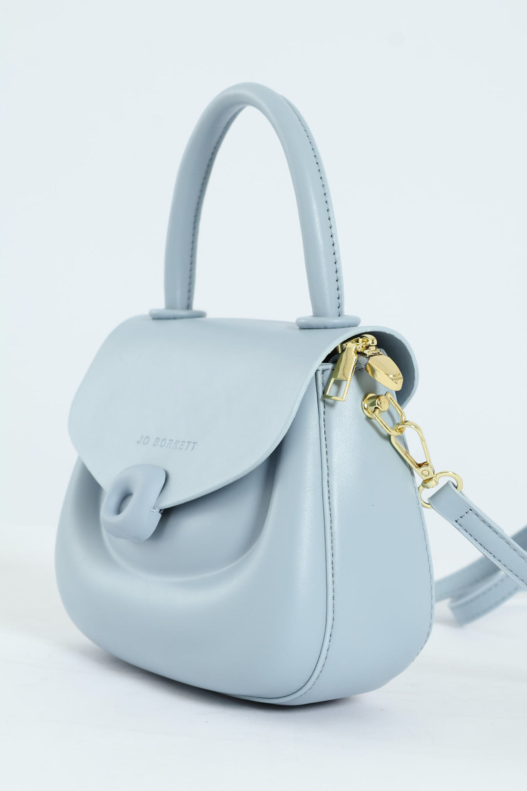 Florence Flap Bag With Top Handle - Blue