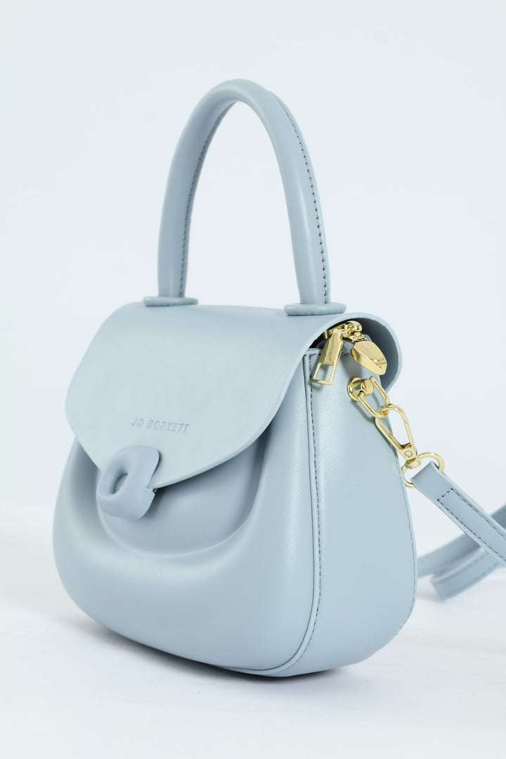 Florence Flap Bag With Top Handle - Blue