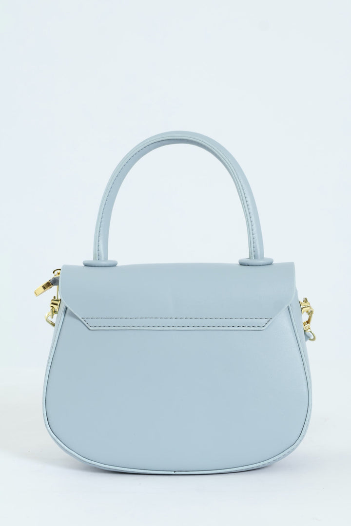 Florence Flap Bag With Top Handle - Blue