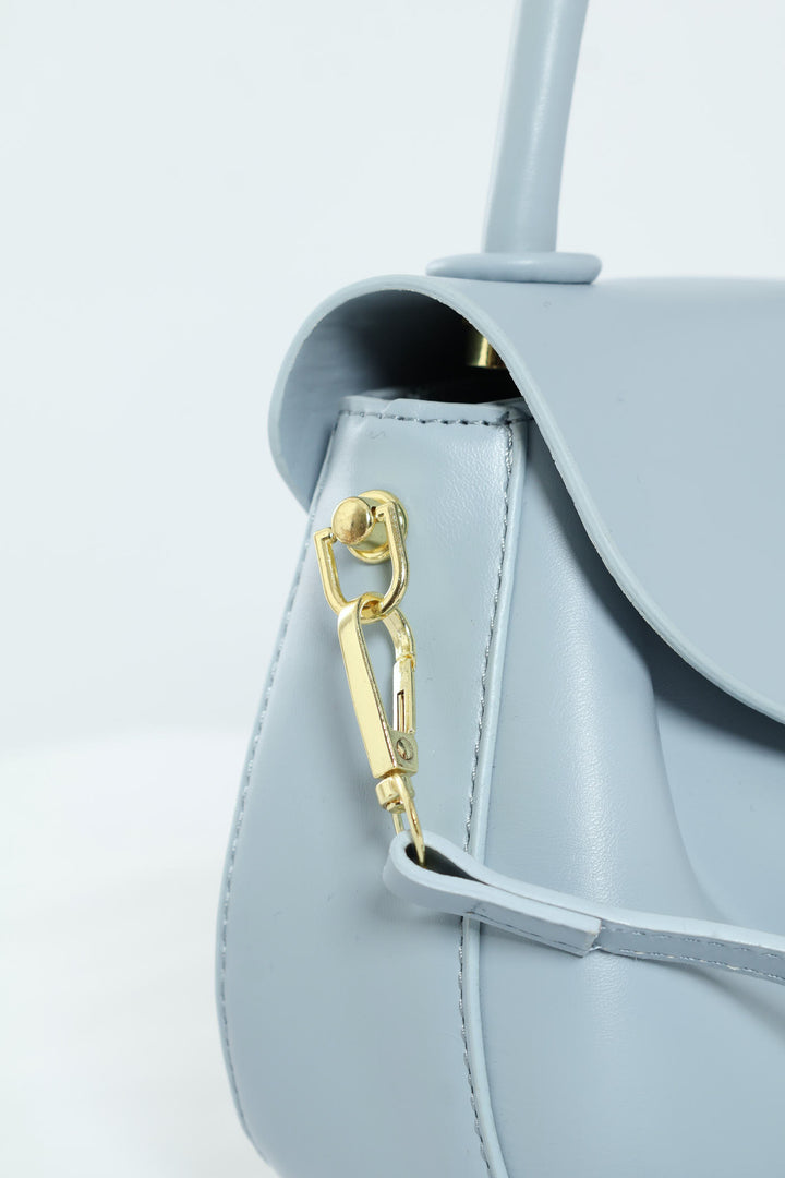 Florence Flap Bag With Top Handle - Blue