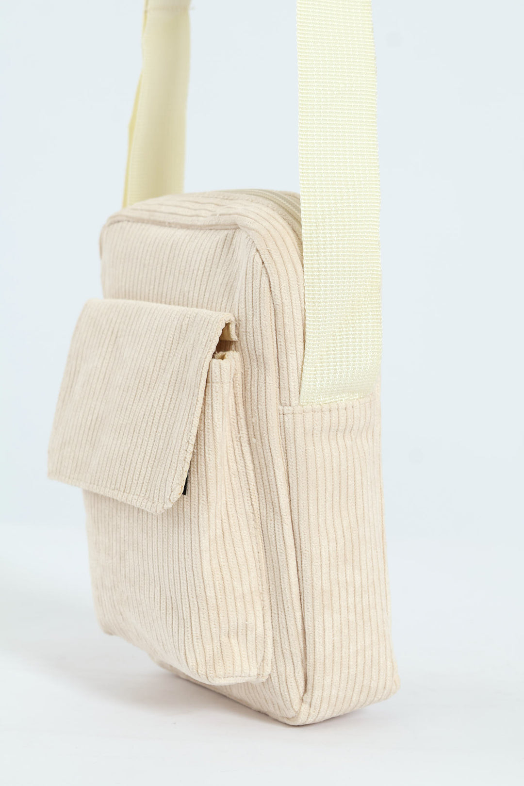 Boys Corduroy Sling Bag - Beige