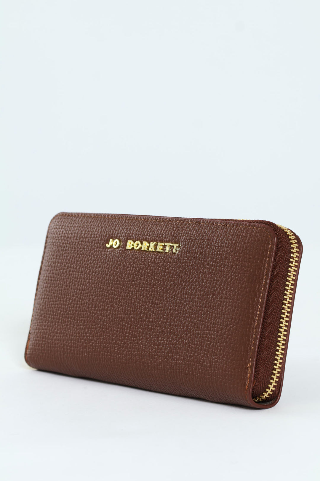 Carrie Pebble Raised Logo Ziparound Purse - Brown