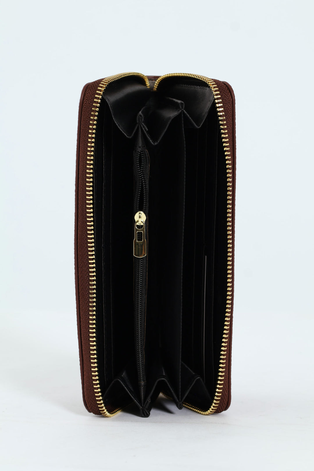 Carrie Pebble Raised Logo Ziparound Purse - Brown